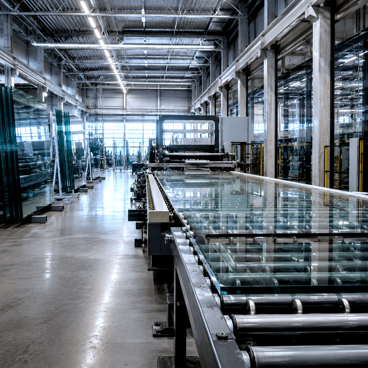 Glass industry production facility