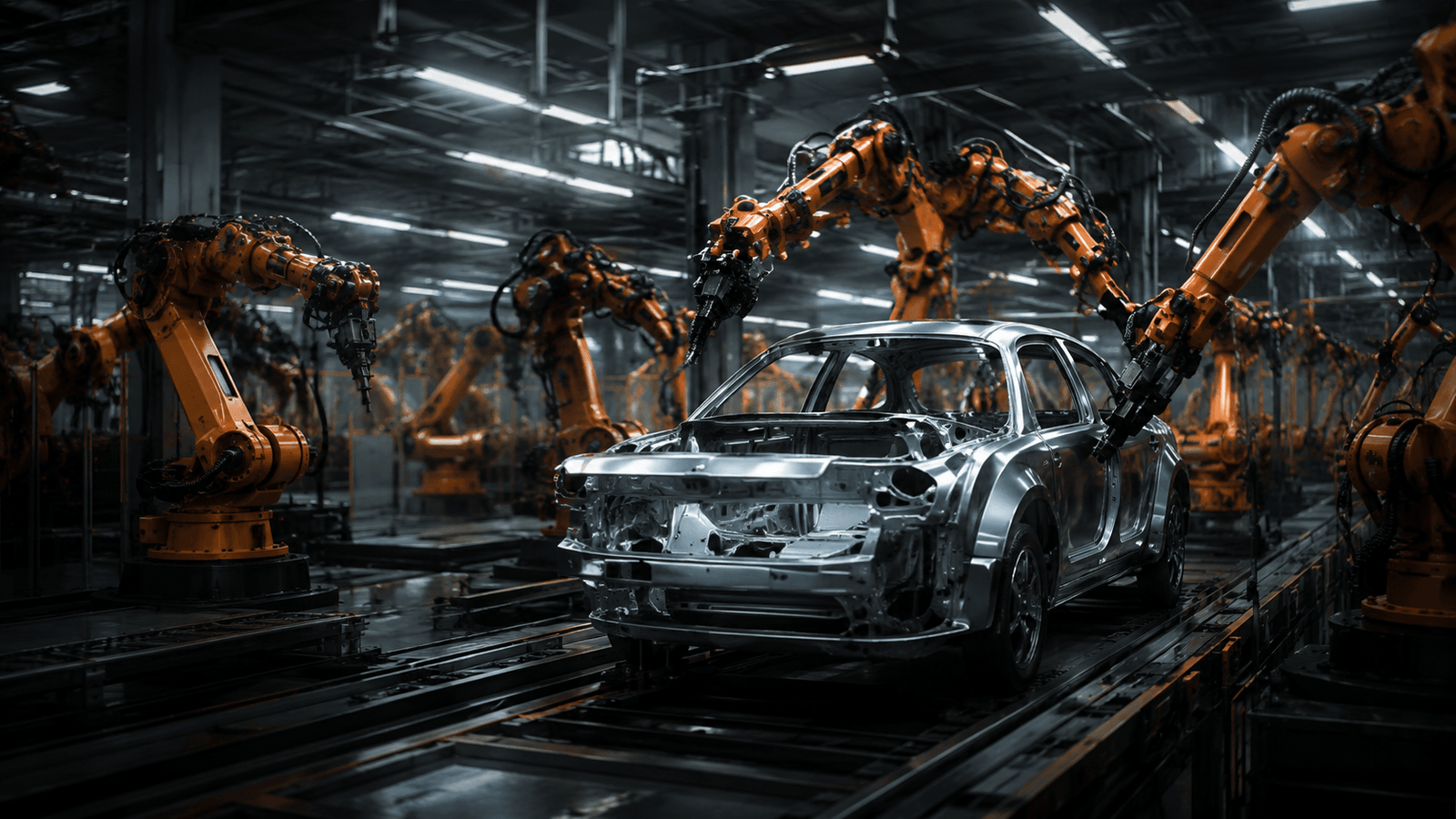 Robotic automotive production line